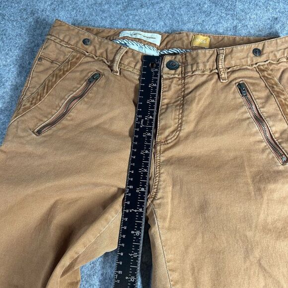 Pilcro Anthropologie Pants Womens 6 Burnt Orange Skinny Jeans Zip Pockets Velvet - Picture 3 of 10